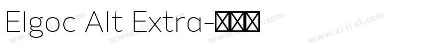 Elgoc Alt Extra字体转换